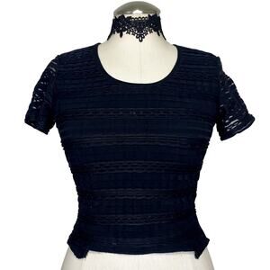 Vintage 90's Adam pour Eve Goth Sheer Crop Top